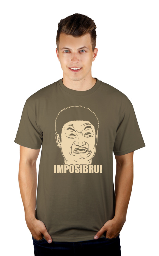 Imposibru - Męska Koszulka Khaki