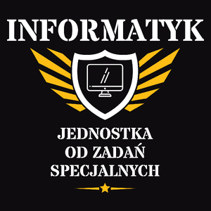 Informatyk Jednostka Od Zadań Specjalnych - Męska Bluza z kapturem Czarna