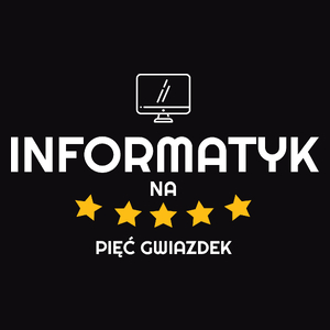 Informatyk Na 5 Gwiazdek - Męska Bluza z kapturem Czarna
