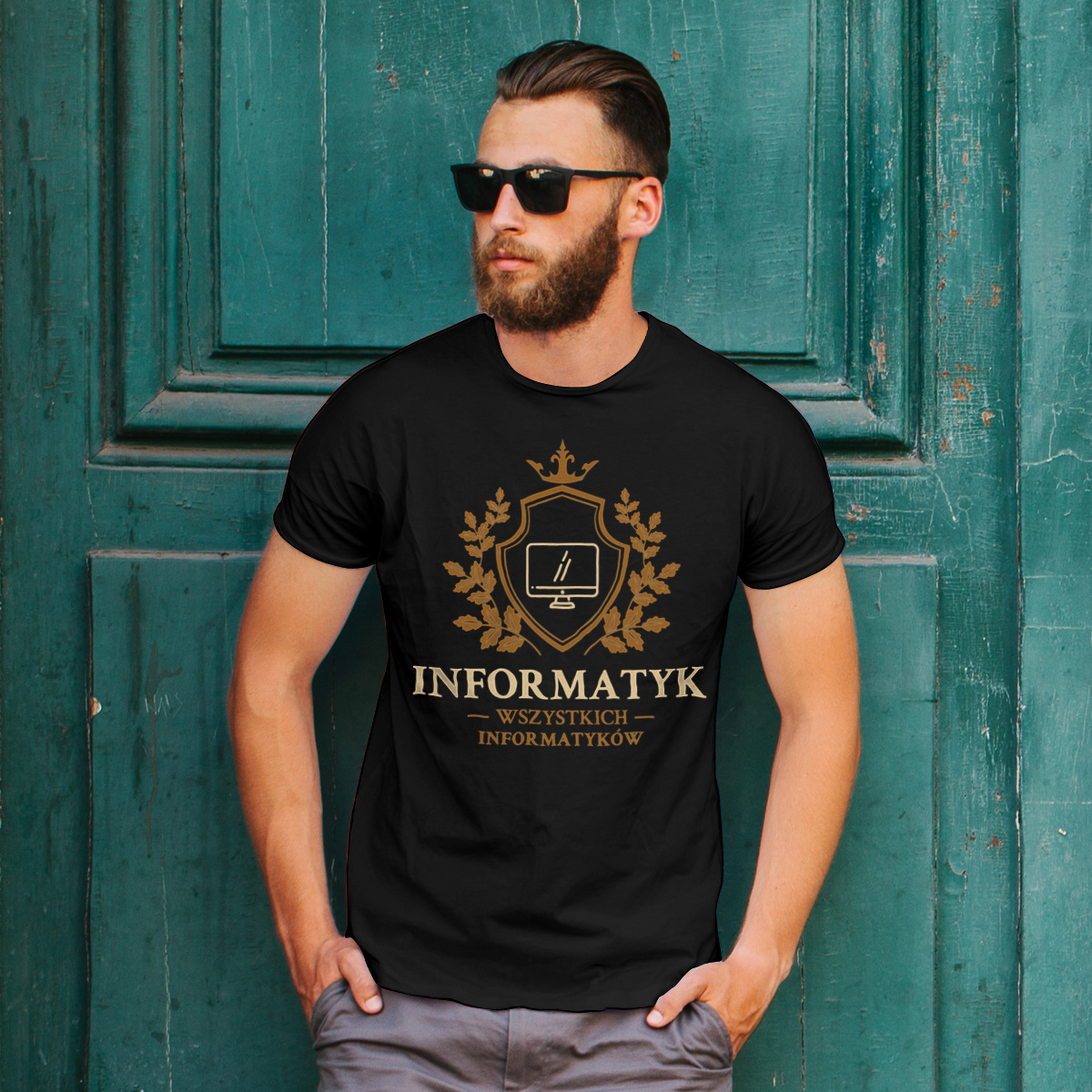 Informatyk Wszystkich Informatyków - Męska Koszulka Czarna