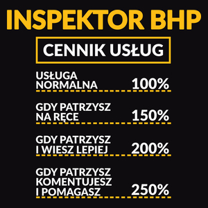 Inspektor Bhp - Cennik Usług - Męska Bluza Czarna