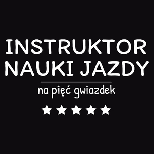 Instruktor Nauki Jazdy Na 5 Gwiazdek - Męska Bluza z kapturem Czarna