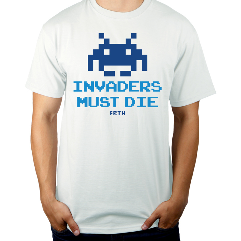 Invaders Must Die - Męska Koszulka Biała