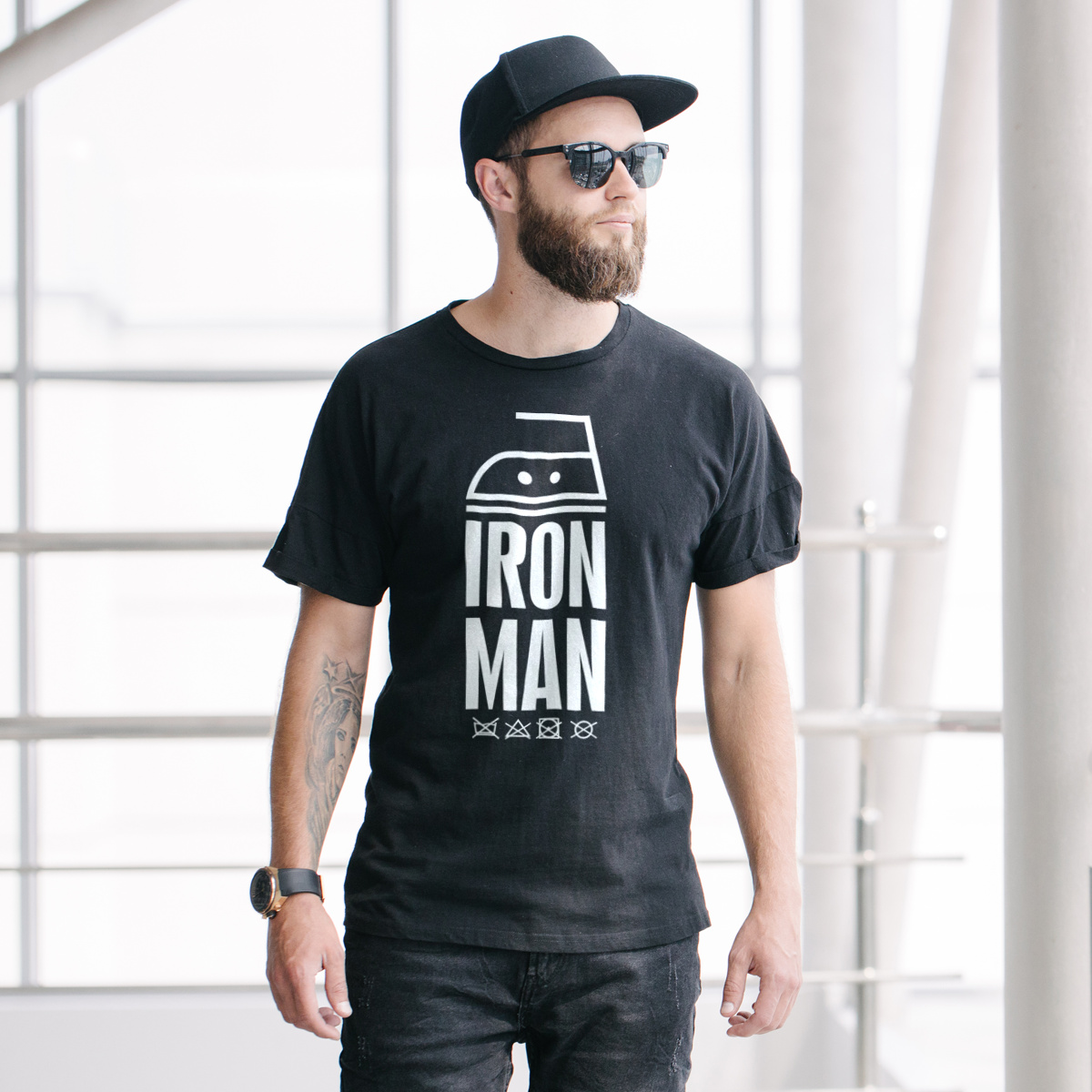 Iron Man - Męska Koszulka Czarna