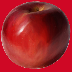 Jabłko - Męska Koszulka Czerwona