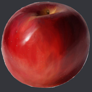 Jabłko - Męska Koszulka Szara