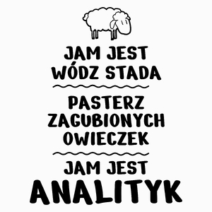 Jam Jest Analityk Wódz Stada - Poduszka Biała
