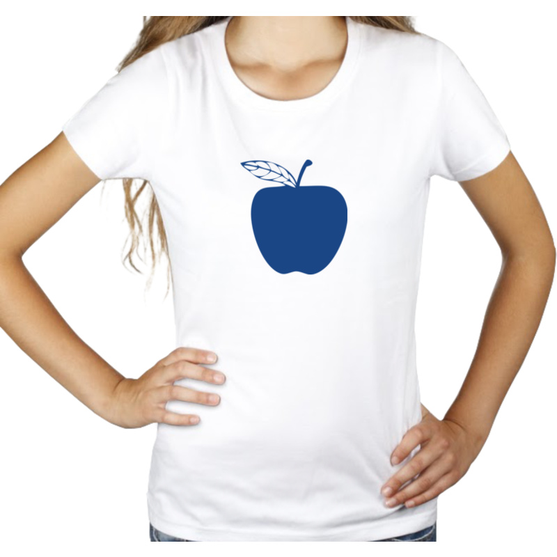 Jedz jabłka - Damska Koszulka Biała