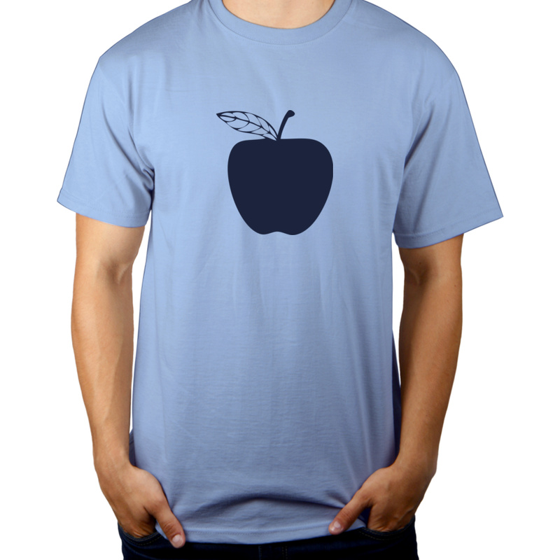 Jedz jabłka - Męska Koszulka Błękitna