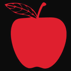Jedz jabłka - Męska Koszulka Czarna