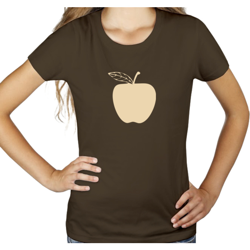Jedz jabłka - Damska Koszulka Czekoladowa