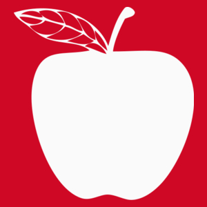 Jedz jabłka - Męska Koszulka Czerwona