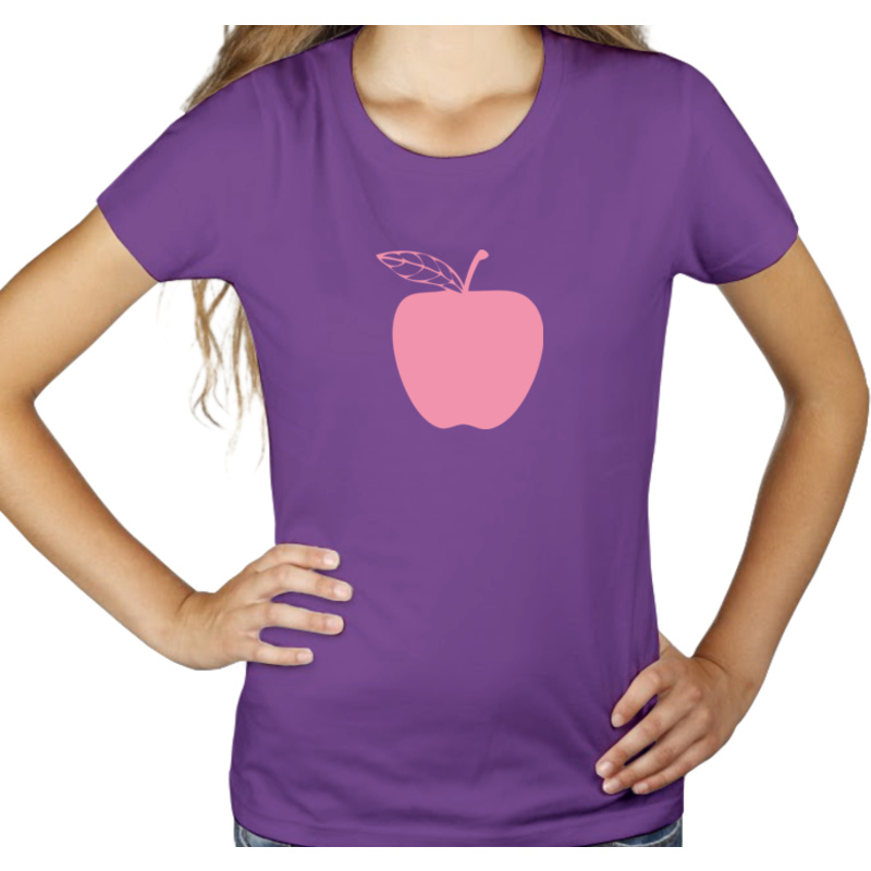 Jedz jabłka - Damska Koszulka Fioletowa