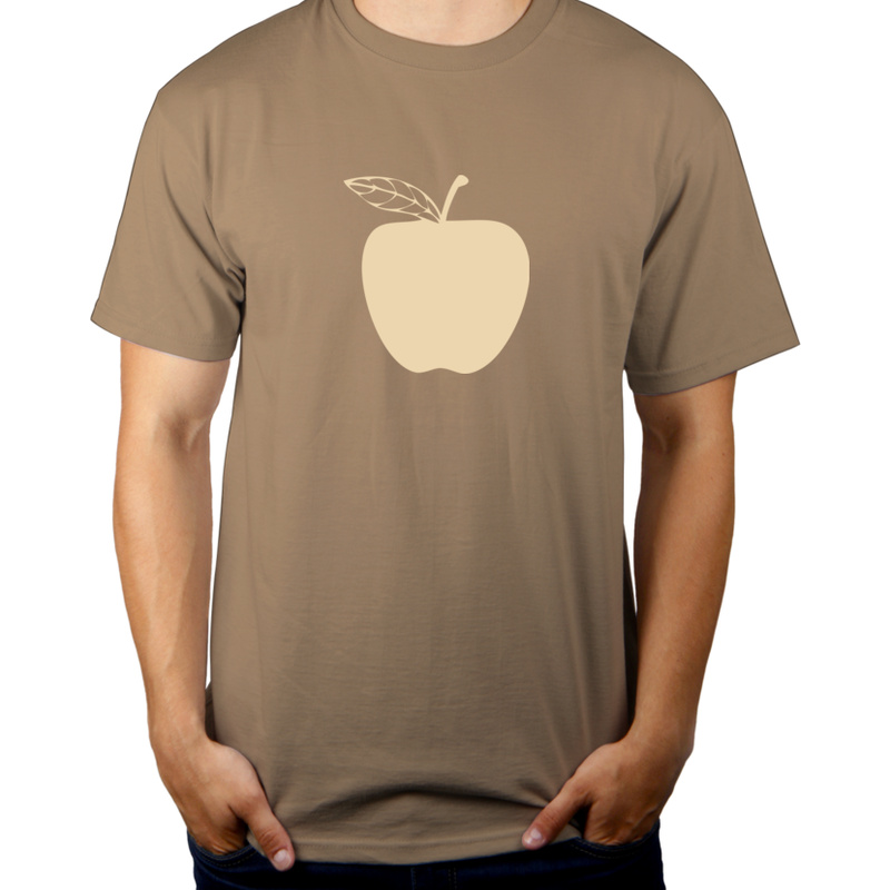 Jedz jabłka - Męska Koszulka Jasno Szara
