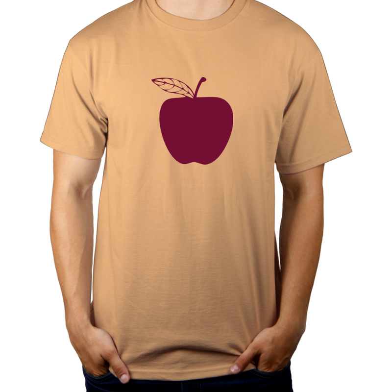 Jedz jabłka - Męska Koszulka Piaskowa