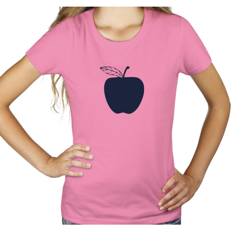Jedz jabłka - Damska Koszulka Różowa