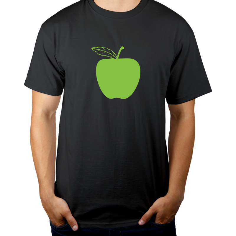 Jedz jabłka - Męska Koszulka Szara