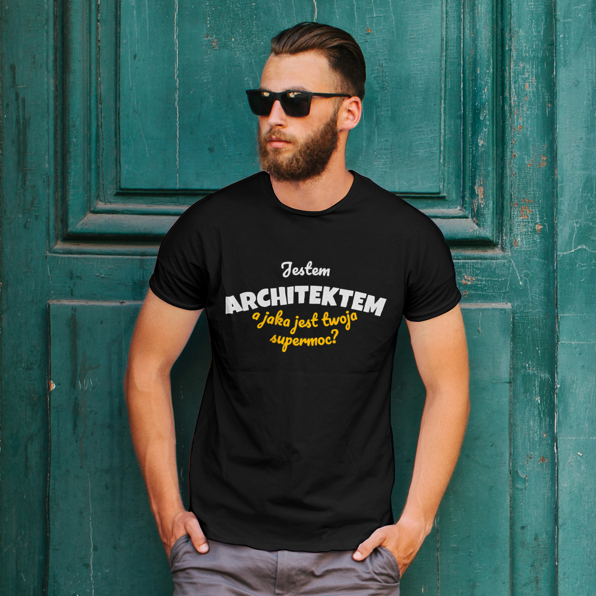 Jestem Architektem - Jaka Jest Twoja Supermoc - Męska Koszulka Czarna