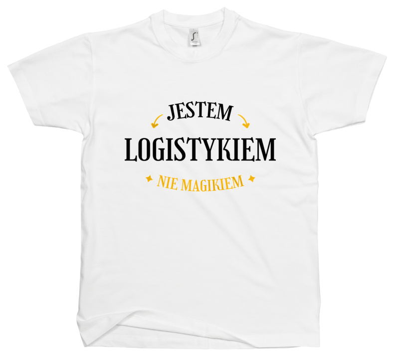 Jestem Logistykiem Nie Magikiem - Męska Koszulka Biała