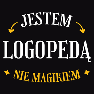 Jestem Logopedą Nie Magikiem - Męska Koszulka Czarna