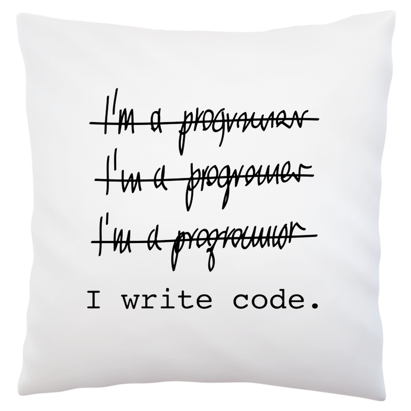 Jestem programistą - Poduszka Biała