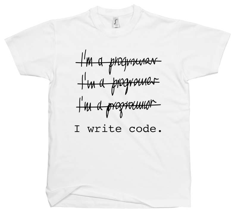 Jestem programistą - Męska Koszulka Biała