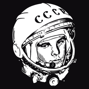 Jurij Gagarin - Męska Bluza Czarna