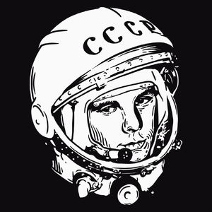 Jurij Gagarin - Męska Bluza z kapturem Czarna