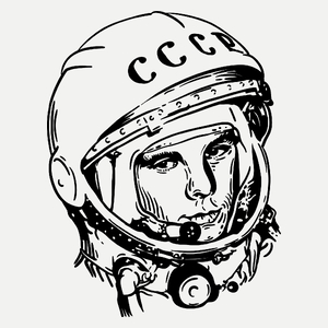 Jurij Gagarin - Damska Koszulka Biała