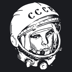 Jurij Gagarin - Damska Koszulka Czarna