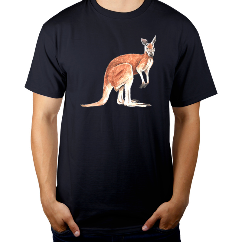 Kangur - Męska Koszulka Ciemnogranatowa