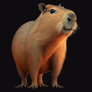 Kapibara - Męska Bluza z kapturem Czarna