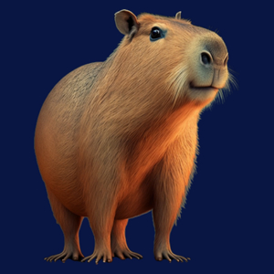 Kapibara - Męska Koszulka Ciemnogranatowa