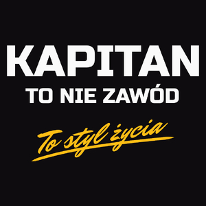 Kapitan To Nie Zawód - To Styl Życia - Męska Koszulka Czarna