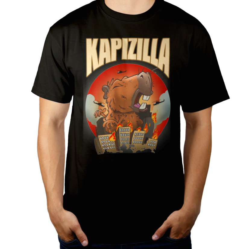 Kapizilla kapibara capybara - Męska Koszulka Czarna