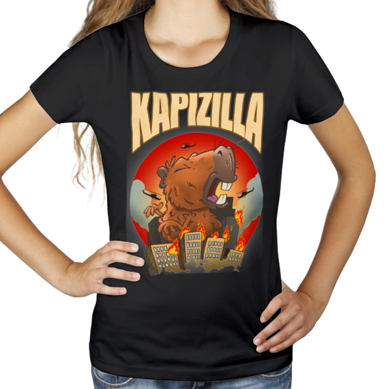 Kapizilla kapibara capybara - Damska Koszulka Czarna