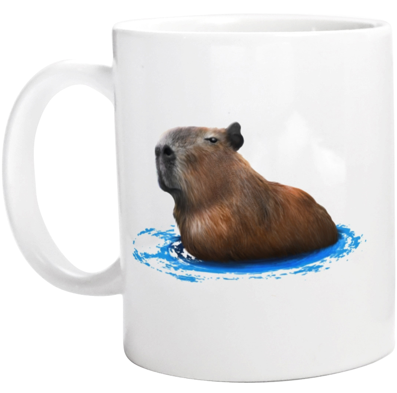 Kapybara Pływająca Kapibara - Kubek Biały