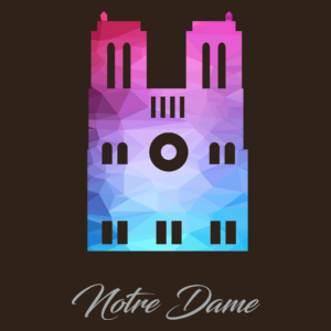 Katedra Notre Dame - Męska Koszulka Czekoladowa