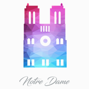Katedra Notre Dame - Poduszka Biała