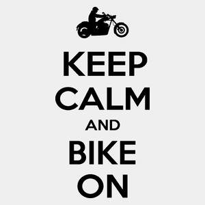 Keep Calm And Bike On Chopper - Męska Koszulka Biała