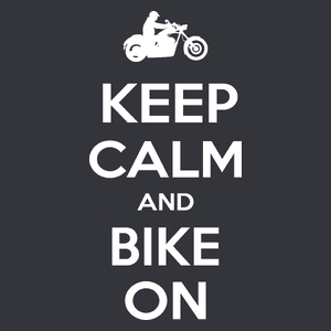 Keep Calm And Bike On Chopper - Męska Koszulka Szara