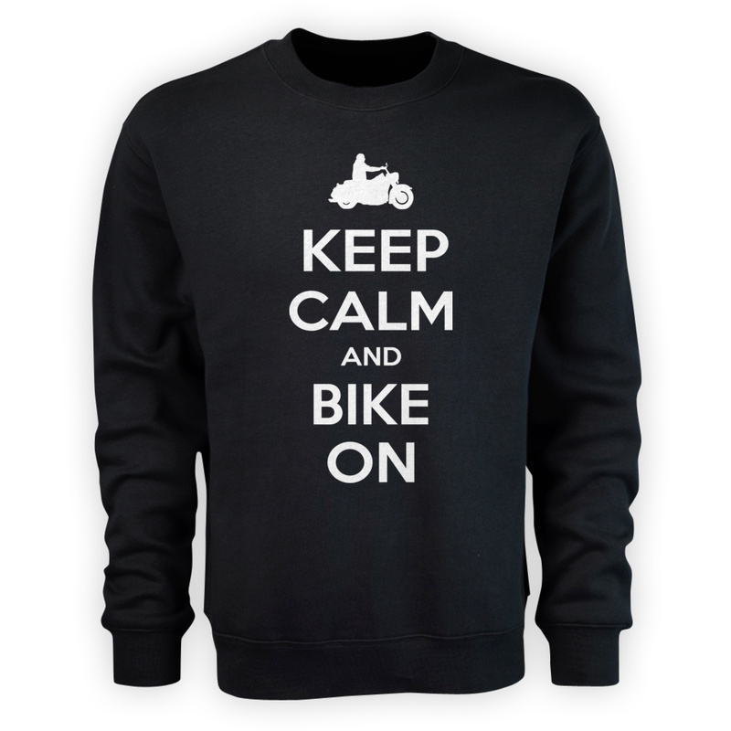Keep Calm And Bike On Cruiser - Męska Bluza Czarna