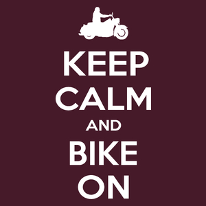 Keep Calm And Bike On Cruiser - Męska Koszulka Burgundowa