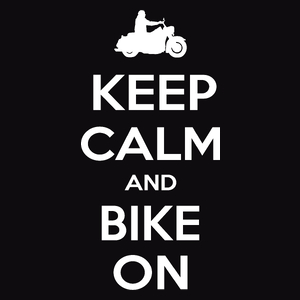 Keep Calm And Bike On Cruiser - Męska Koszulka Czarna