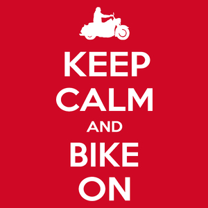 Keep Calm And Bike On Cruiser - Męska Koszulka Czerwona
