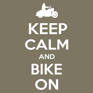 Keep Calm And Bike On Cruiser - Męska Koszulka Khaki