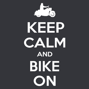 Keep Calm And Bike On Cruiser - Męska Koszulka Szara
