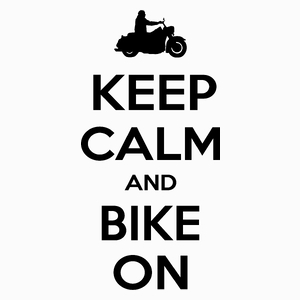Keep Calm And Bike On Cruiser - Poduszka Biała