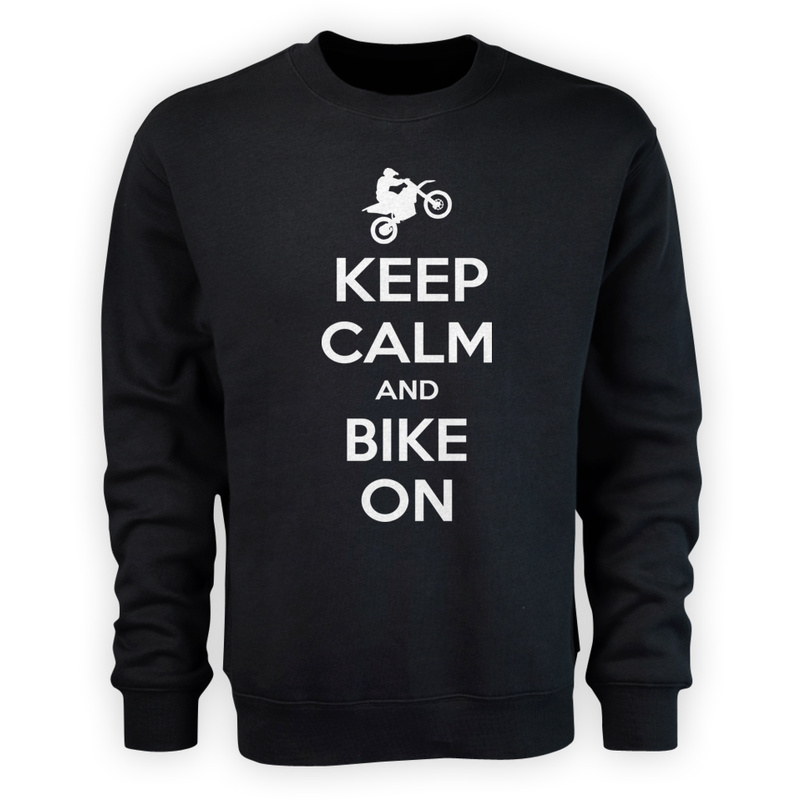Keep Calm And Bike On Motocross - Męska Bluza Czarna
