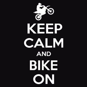 Keep Calm And Bike On Motocross - Męska Bluza z kapturem Czarna